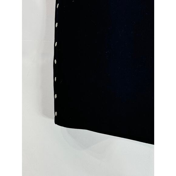 PHILOSOPHY REPUBLIC CLOTHING Women's Black Studded Trim Pull-On Mini Skirt SZ L - Picture 6 of 10